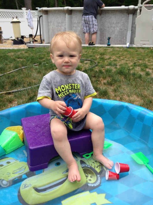 Sick and miserable because he can't be with his brother in the big pool